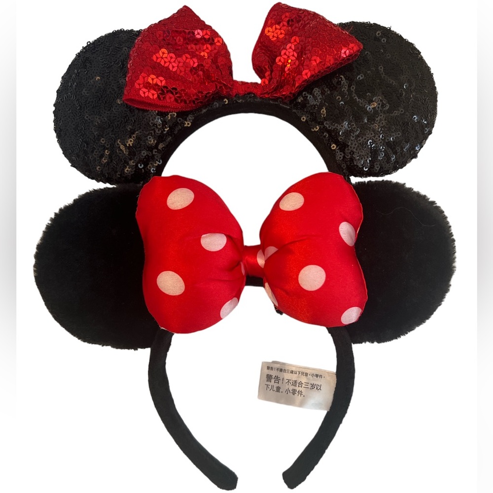 2 Minnie Mouse Ears Disney Parks